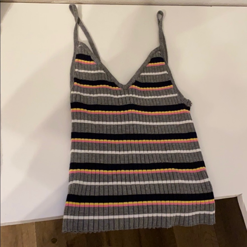 Kendall and Kylie striped tank top shirt